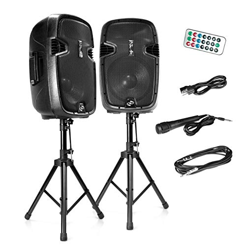 Pyle Wireless Portable PA System Kit - 1800W Peak, Bluetooth...