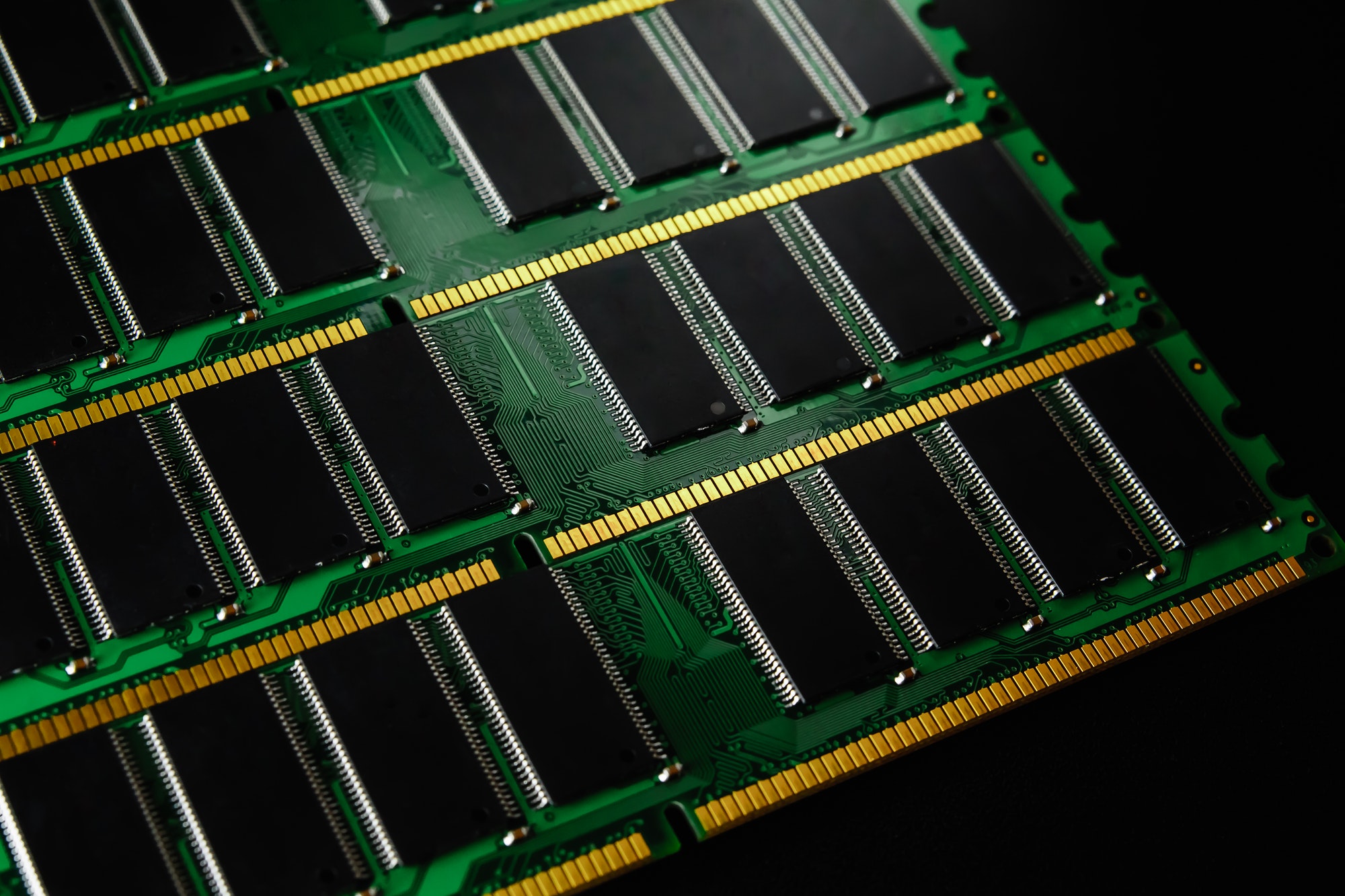 Stick of computer random access memory. Ram