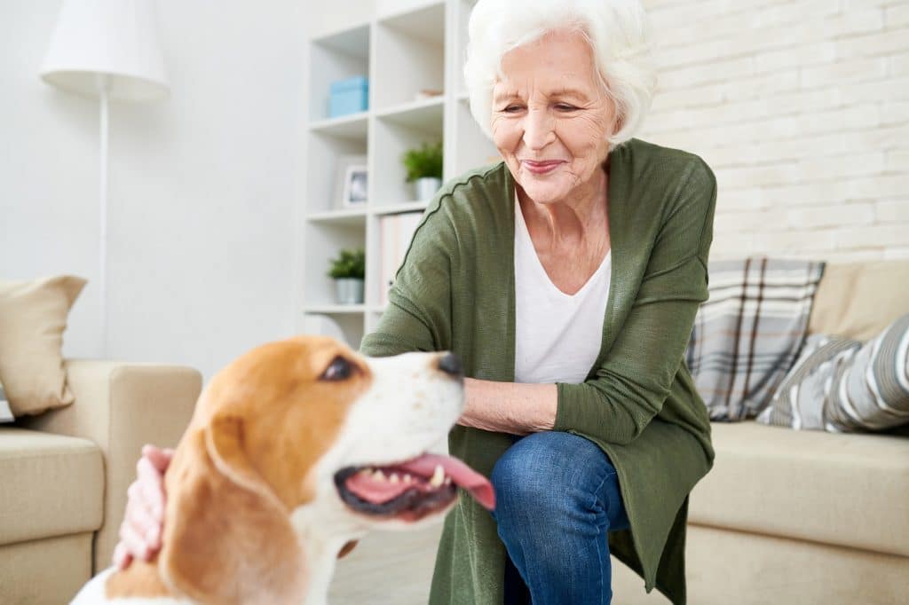 Senior Woman with Dog